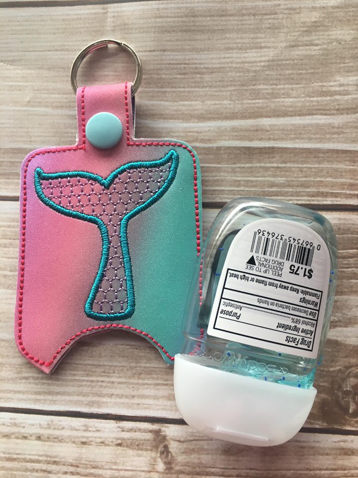 Mermaid Sanitizer Holder - Embroidery Design - DIGITAL Embroidery DESIGN