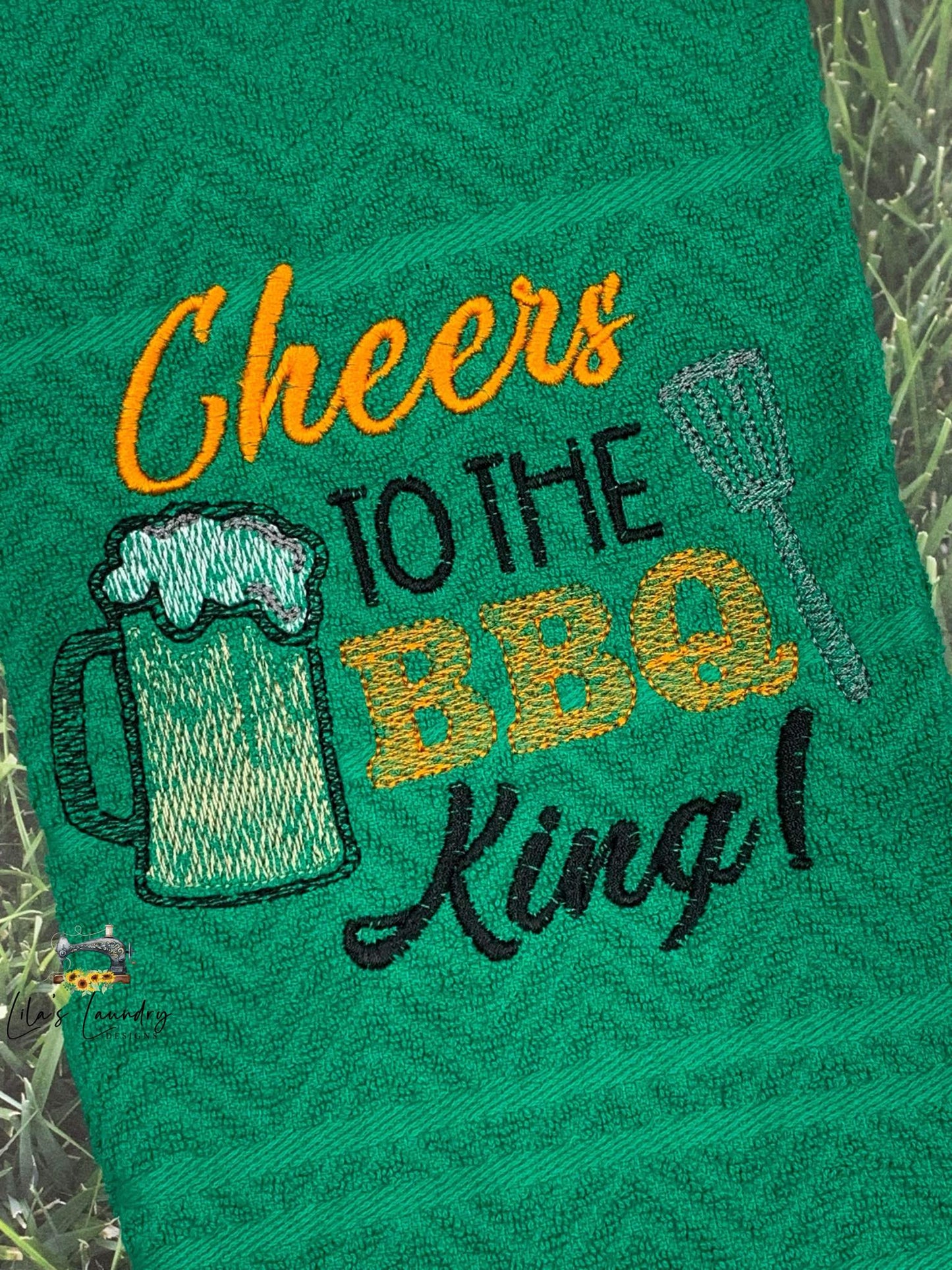 BBQ King - 4 Sizes - Digital Embroidery Design
