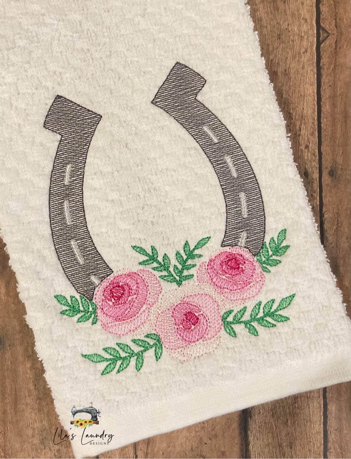 Horseshoe Sketch - 4 Sizes - Digital Embroidery Design