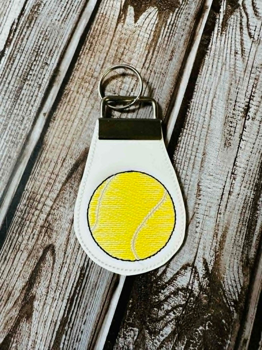 Tennis Half Panel Fob – REQUIRES 1.25″ Clamp Hardware – Digital Embroidery Design