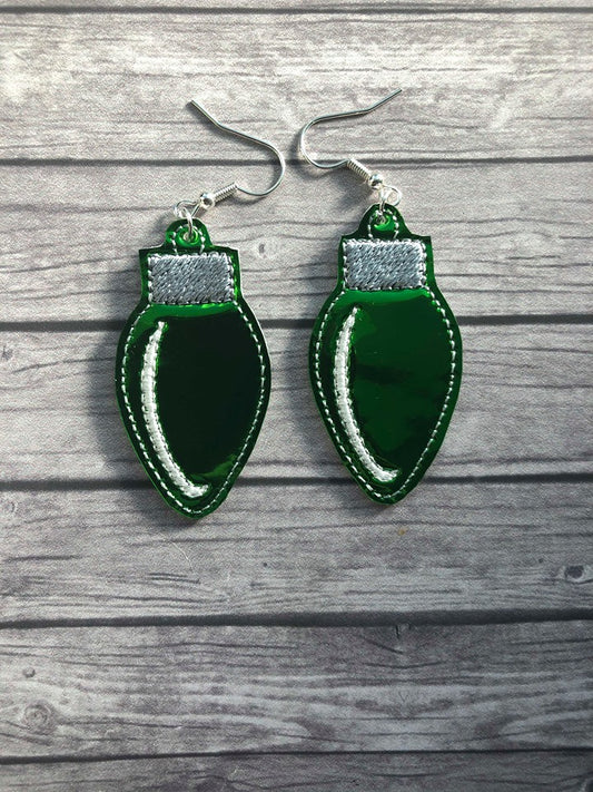 Christmas Light Earrings - 3 sizes - 4x4 and 5x7 Grouped- Digital Embroidery Design