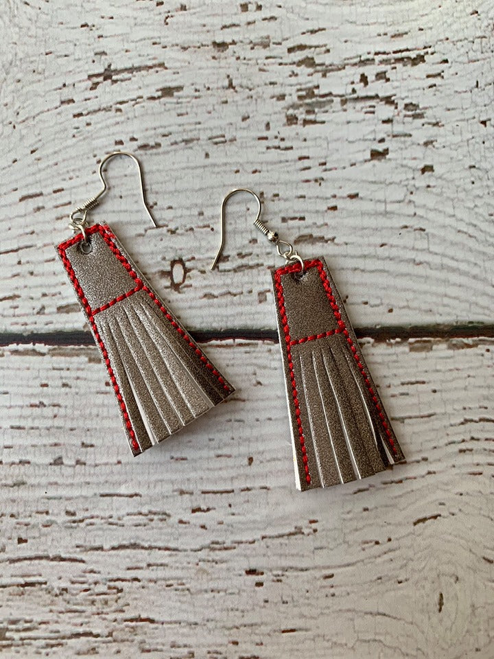 Fringe Earrings - 3 sizes - 4x4 and 5x7 Grouped- Digital Embroidery Design