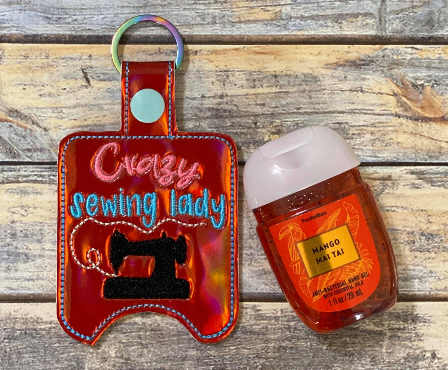 Crazy Sewing Lady Sanitizer Holders - DIGITAL Embroidery DESIGN