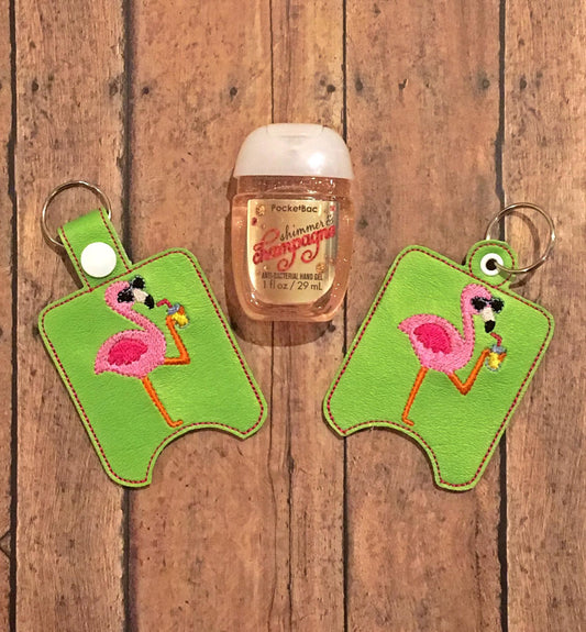 Sippin' Flamingo Sanitizer Holders - DIGITAL Embroidery DESIGN