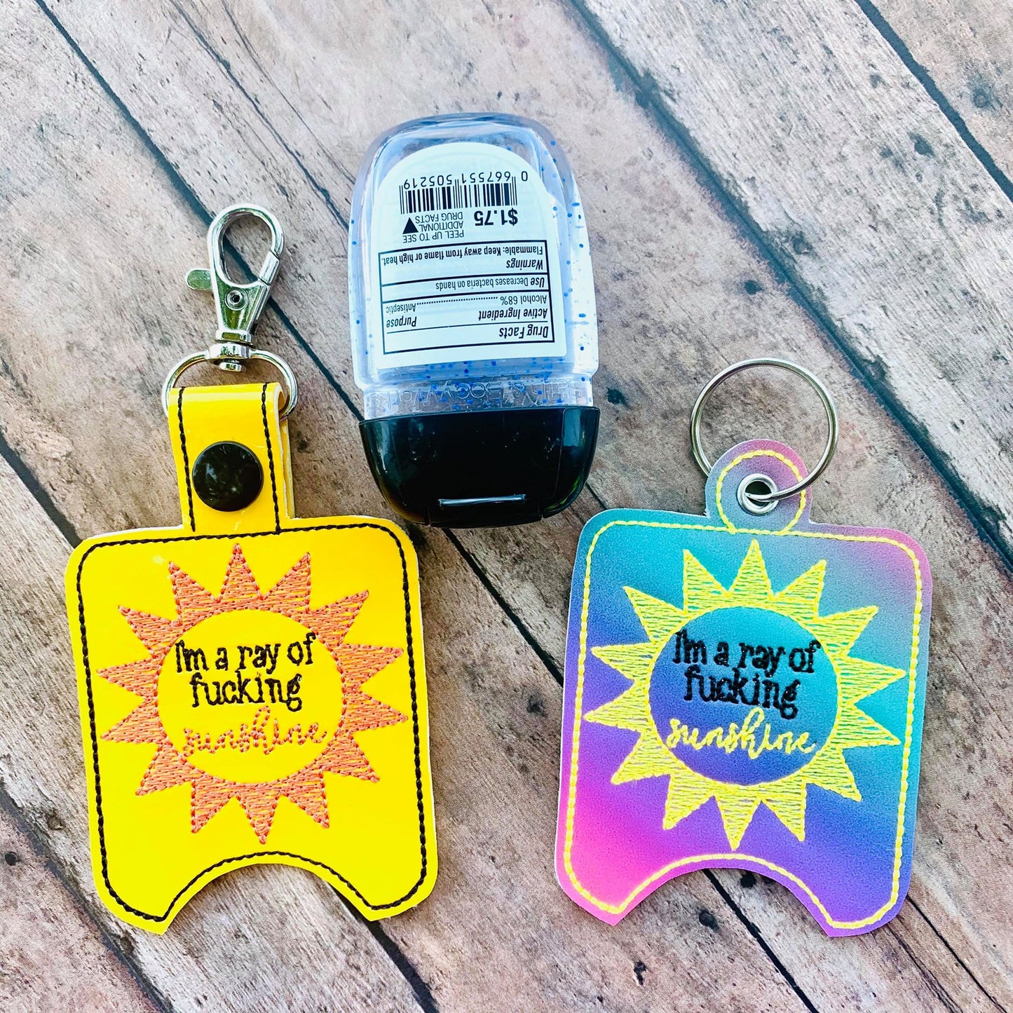 Mature Sunshine Sanitizer Holders - Embroidery Design - DIGITAL Embroidery DESIGN