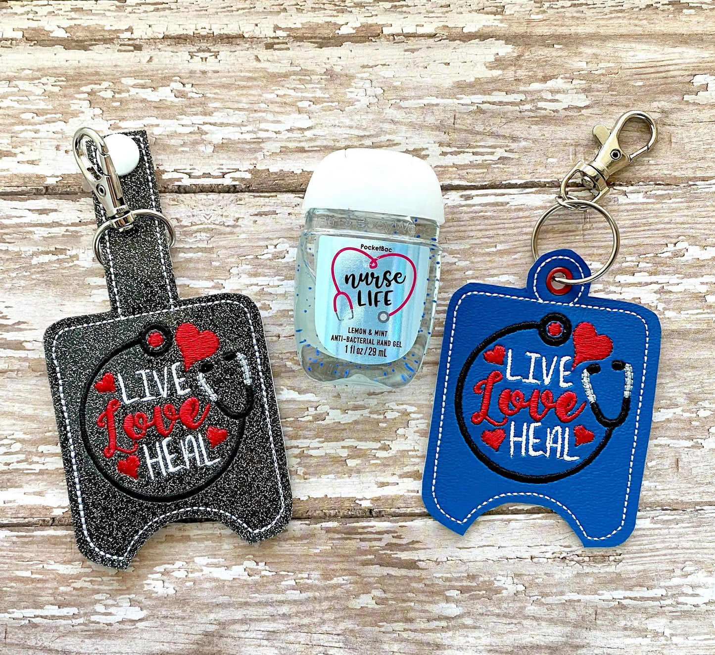 Live Love Heal Sanitizer Holders - DIGITAL Embroidery DESIGN