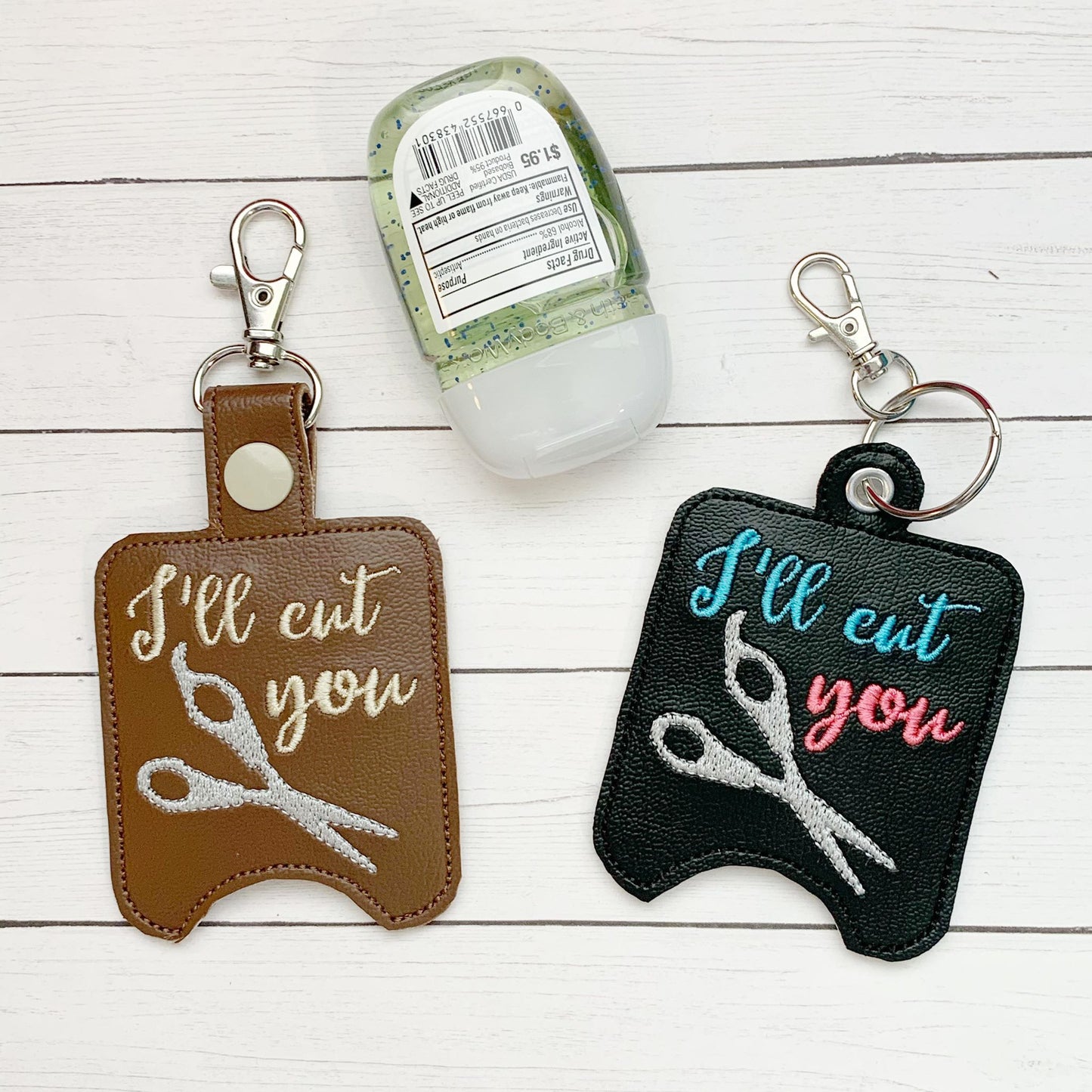 I'll cut you Sanitizer Holders - DIGITAL Embroidery DESIGN