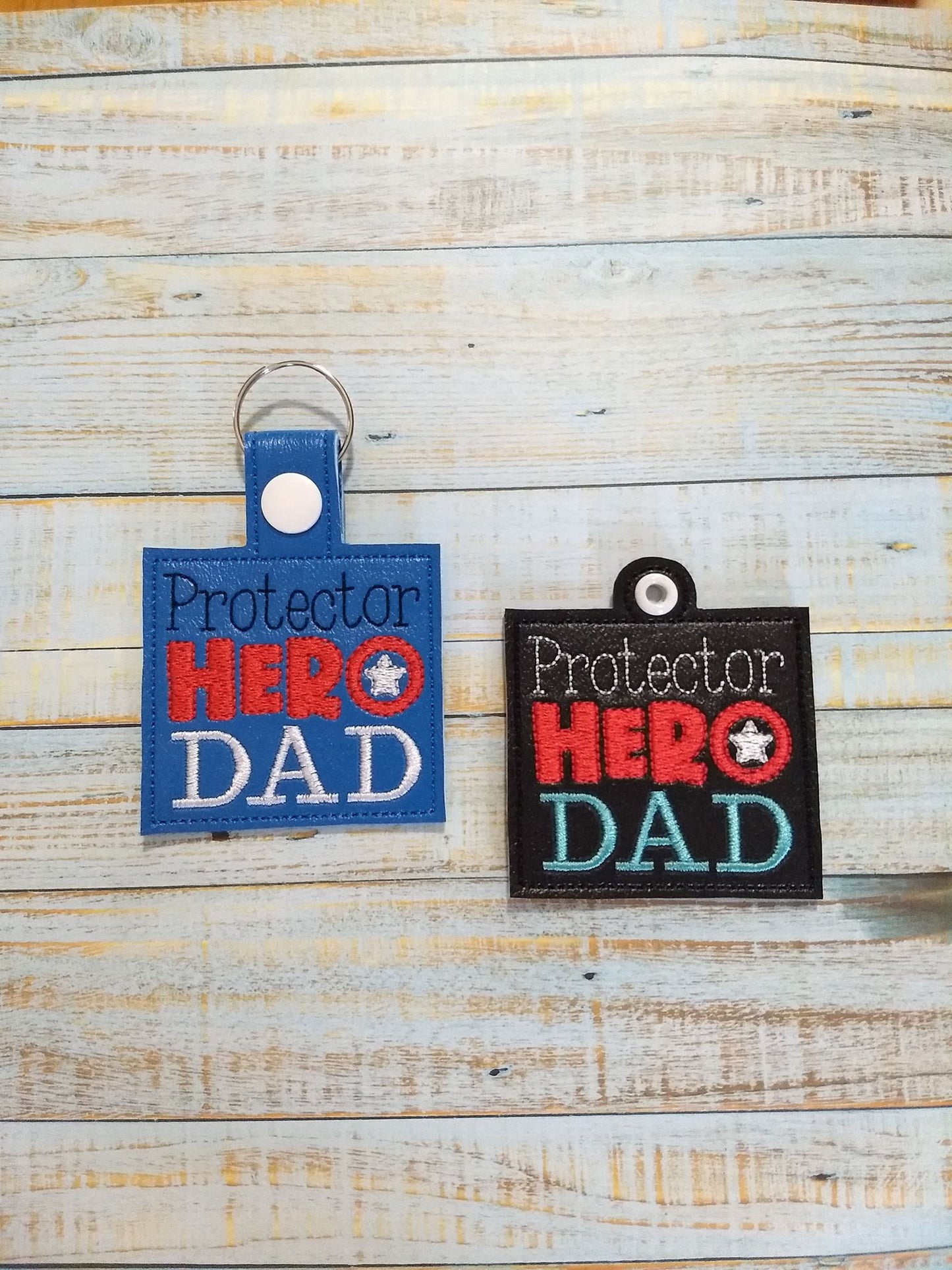 Protector Hero Dad Fobs - DIGITAL Embroidery DESIGN