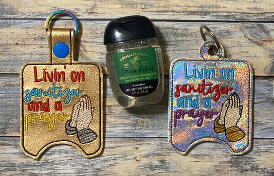 Living on a Prayer Sanitizer Holders - DIGITAL Embroidery DESIGN
