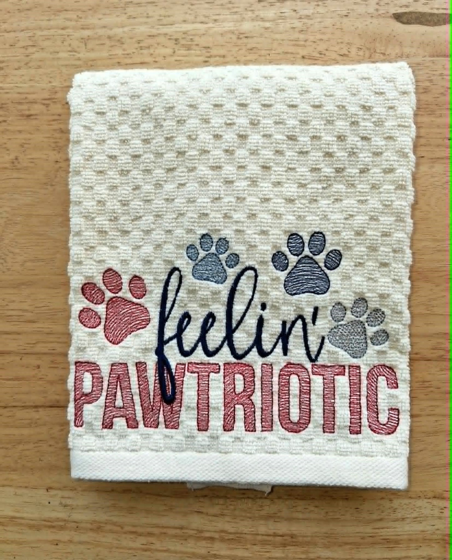 Sketch Feelin' Pawtriotic - 4 x 4, 5 x 7, 6 x 10 and 8 x 12 - DIGITAL Embroidery Design