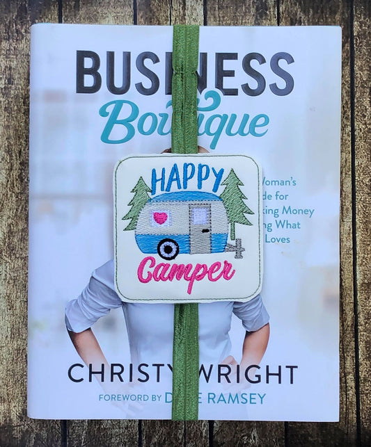 Happy Camper Book Band - Digital Embroidery Design