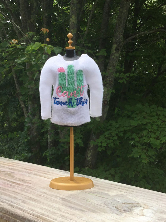 Can't Touch This Doll Sweater 5x7 - Digital Embroidery Design