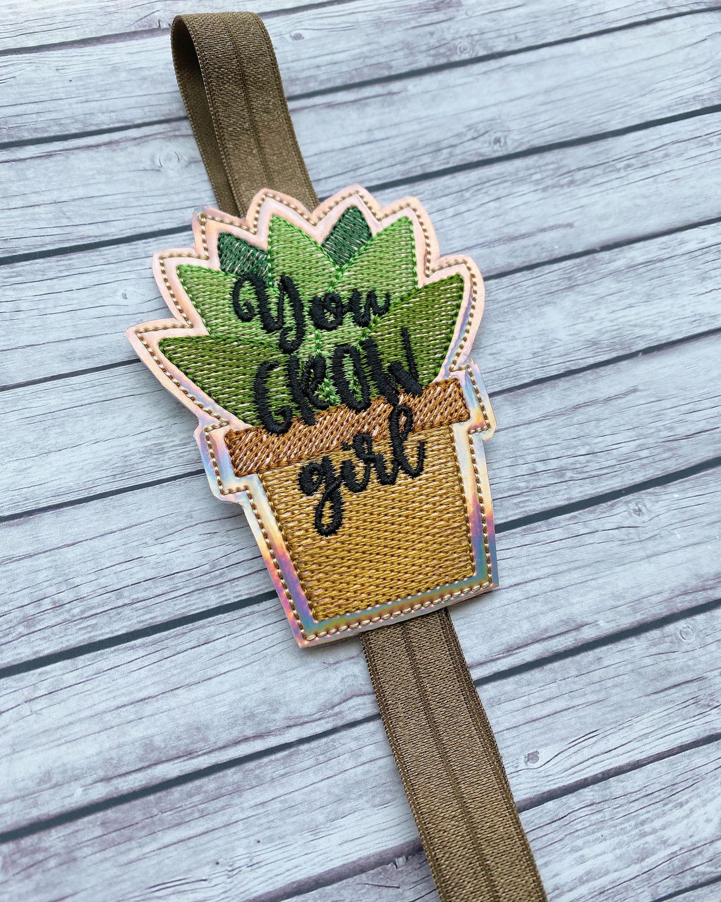 You Grow Girl Book Band - Digital Embroidery Design