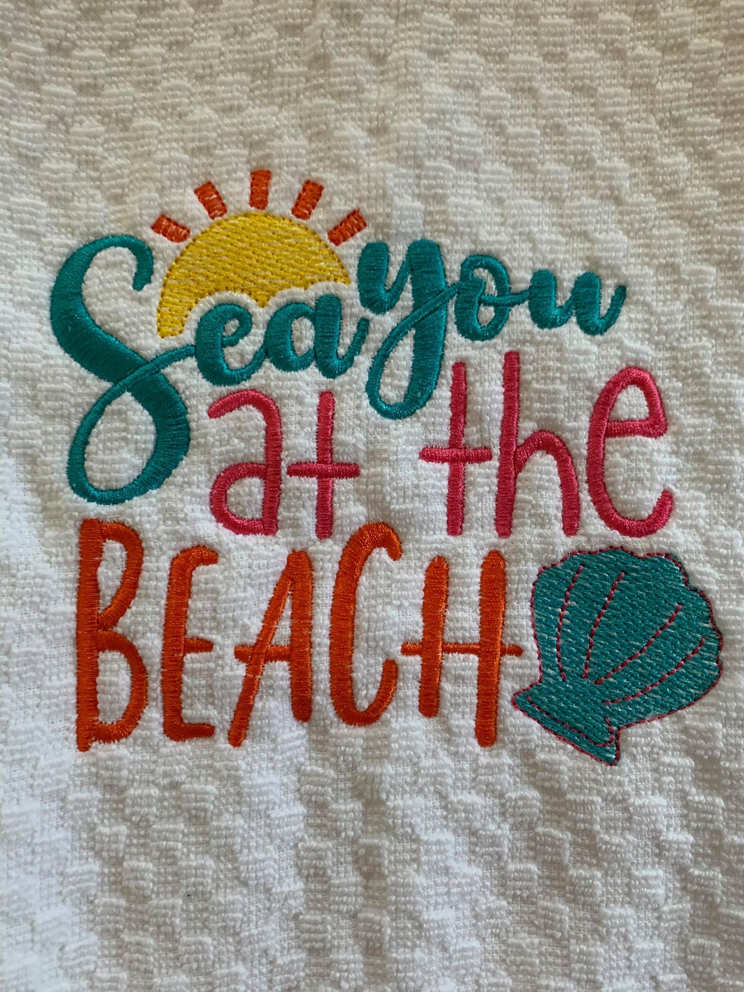 Sea You At the Beach - 2 Sizes - Digital Embroidery Design