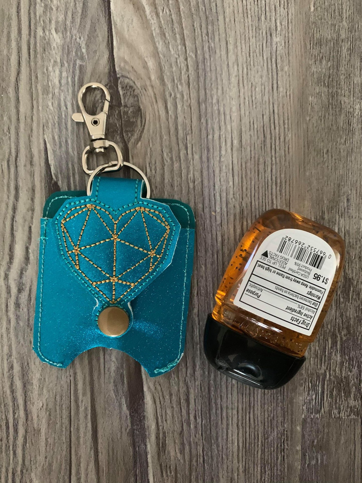 Geometric Heart Sanitizer Holder - DIGITAL Embroidery DESIGN
