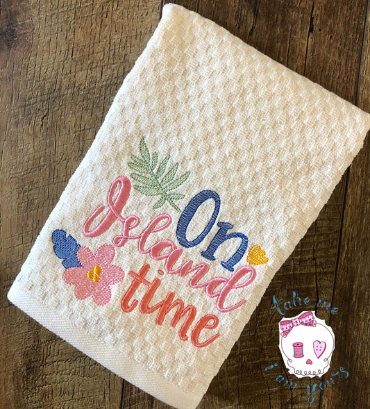 On Island Time - 2 Sizes - Digital Embroidery Design