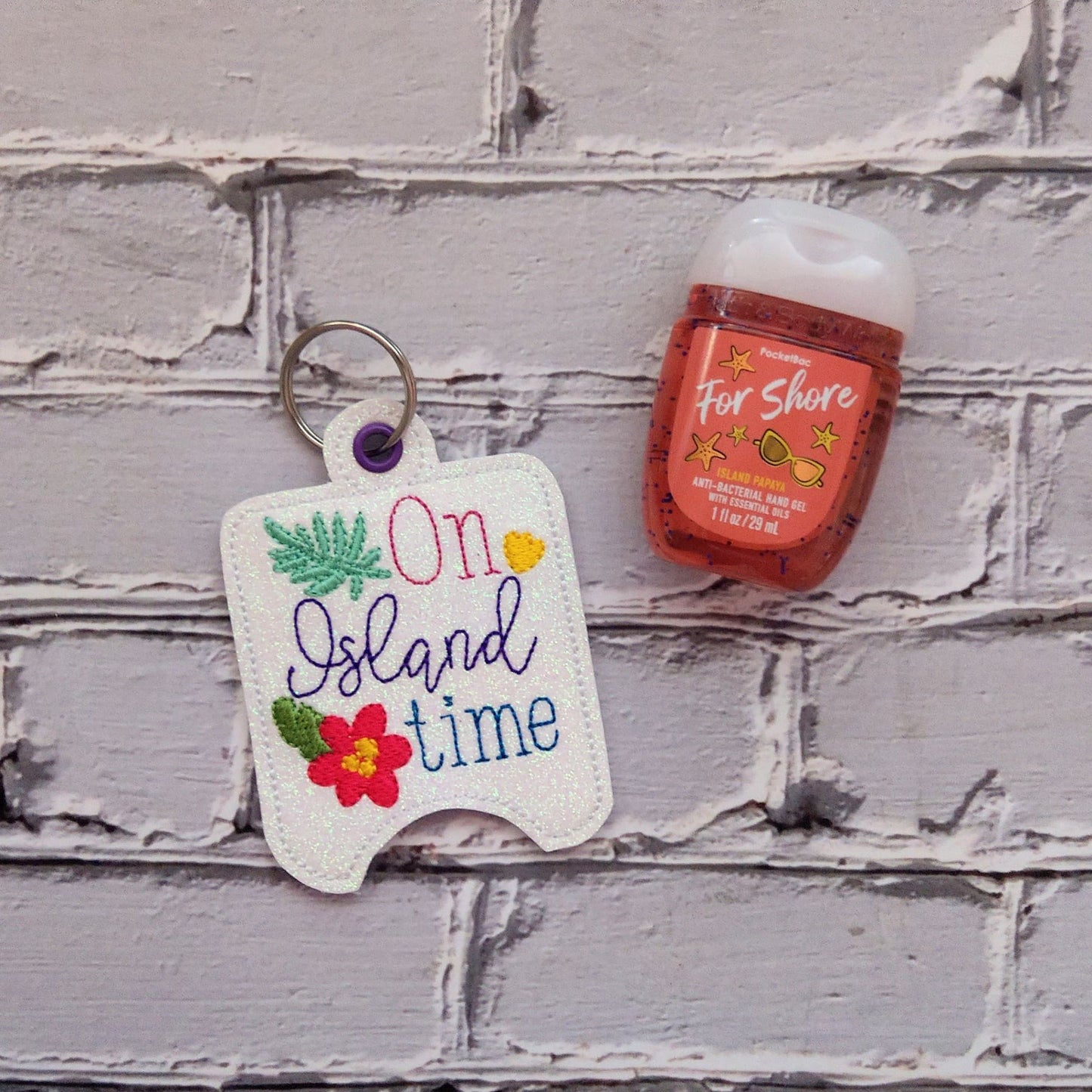 On Island time Sanitizer Holders - DIGITAL Embroidery DESIGN