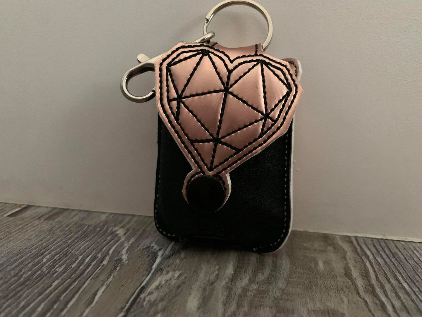 Geometric Heart Sanitizer Holder - DIGITAL Embroidery DESIGN