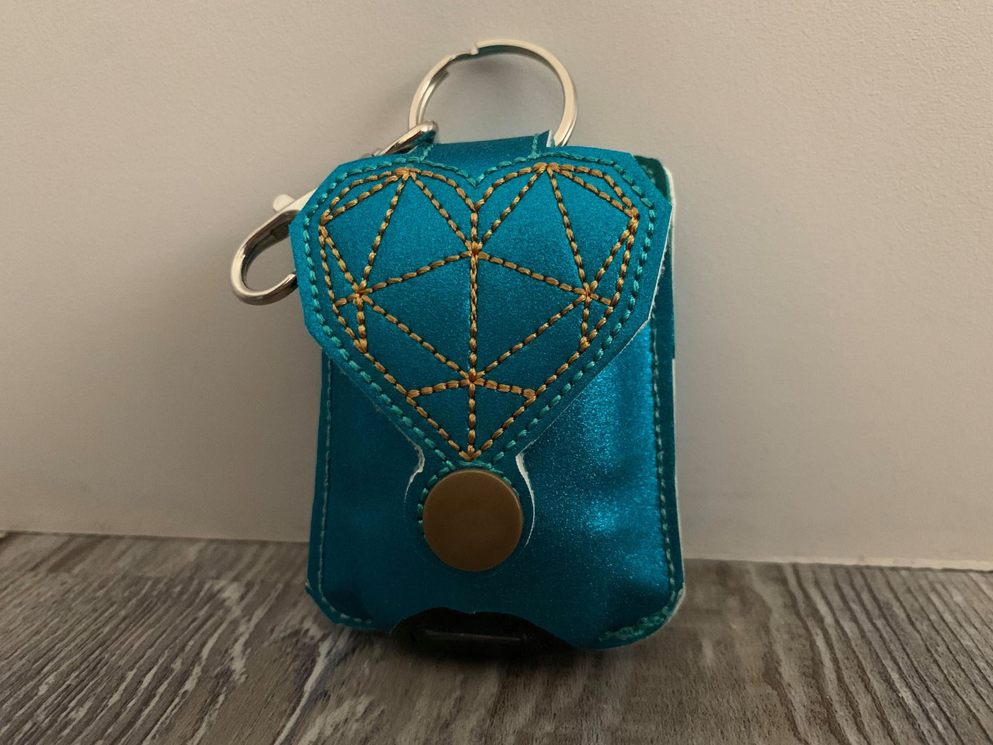 Geometric Heart Sanitizer Holder - DIGITAL Embroidery DESIGN