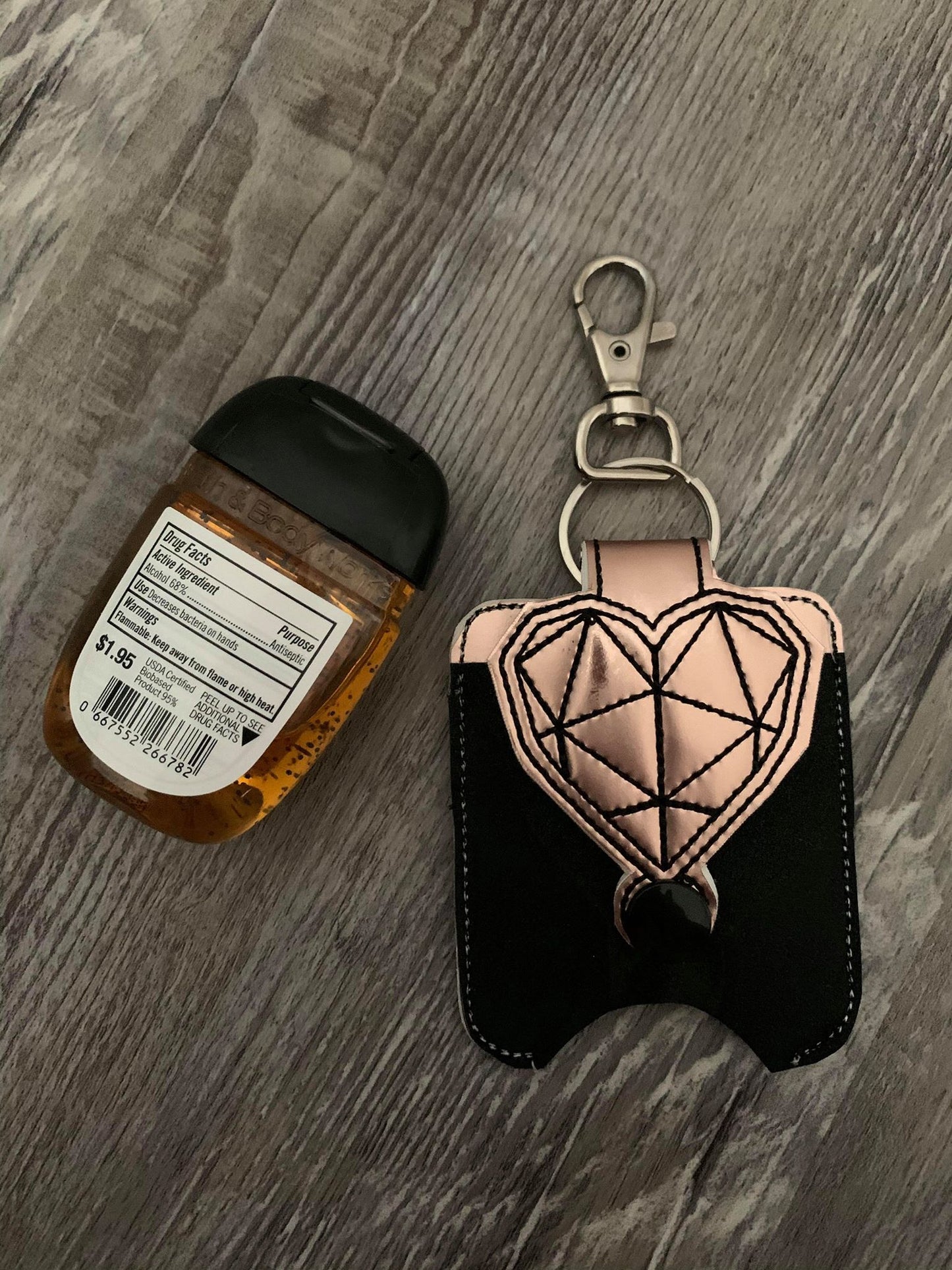 Geometric Heart Sanitizer Holder - DIGITAL Embroidery DESIGN