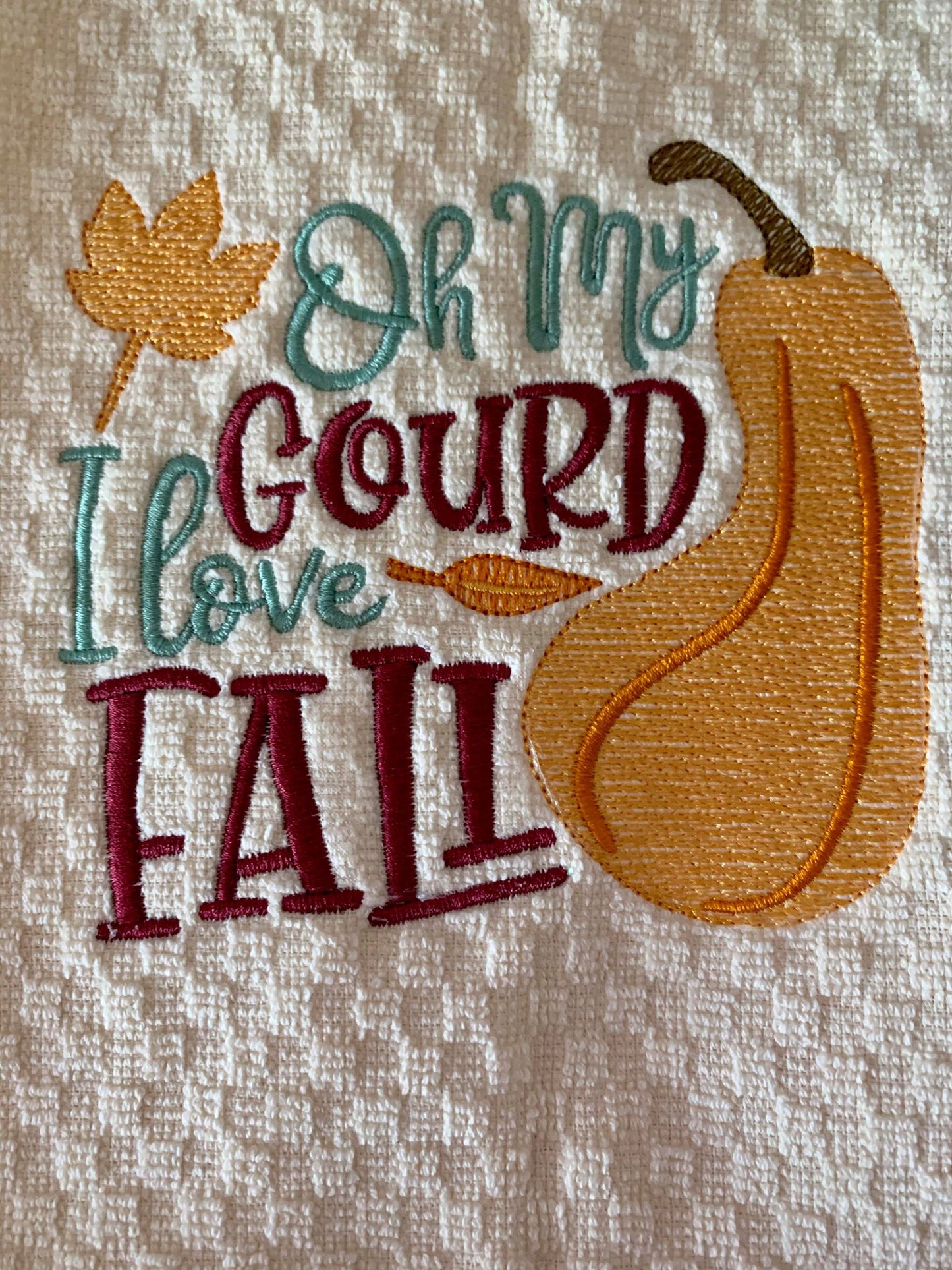 Oh My Gourd I love Fall - 2 Sizes - Digital Embroidery Design