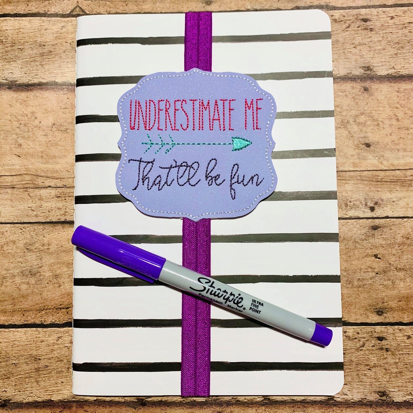 Underestimate me, that'll be fun book Band - Digital Embroidery Design