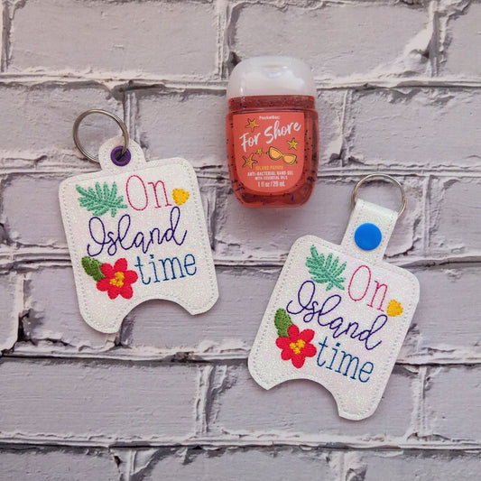 On Island time Sanitizer Holders - DIGITAL Embroidery DESIGN