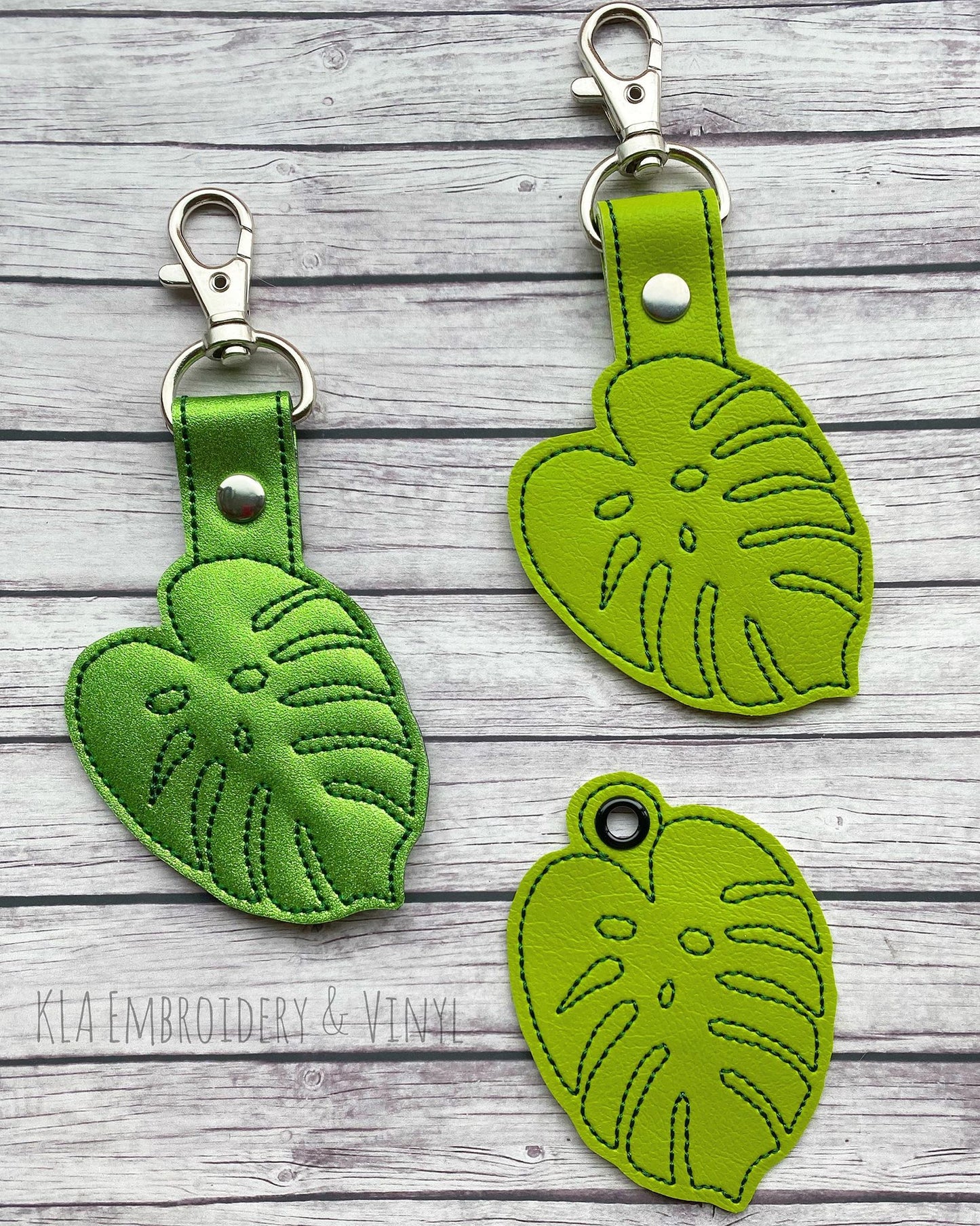 Monstera Leaf Fobs - DIGITAL Embroidery DESIGN