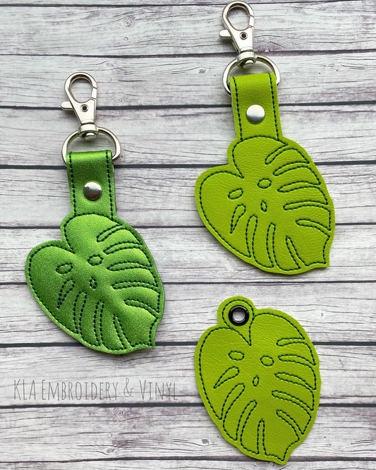 Monstera Leaf Fobs - DIGITAL Embroidery DESIGN