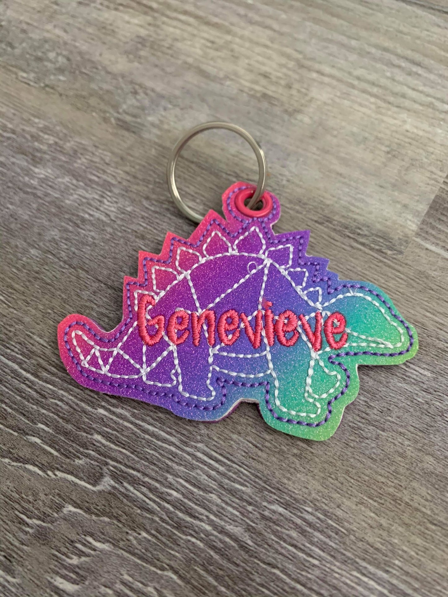 Geo Dino Fobs - DIGITAL Embroidery DESIGN
