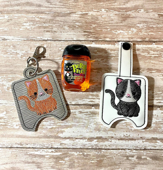 Cat Sketch Sanitizer Holders - DIGITAL Embroidery DESIGN