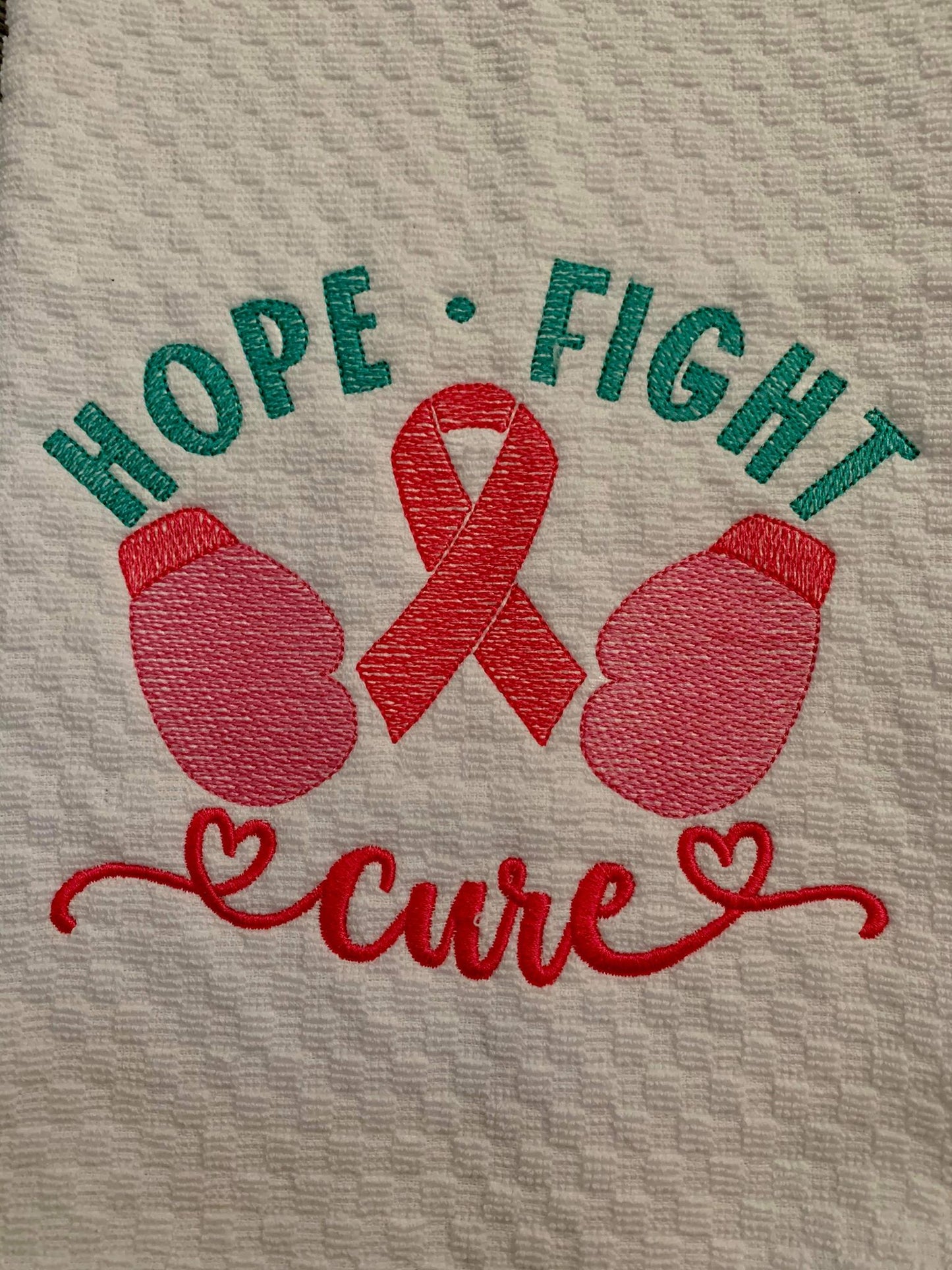 Hope Fight Cure - 2 Sizes - Digital Embroidery Design