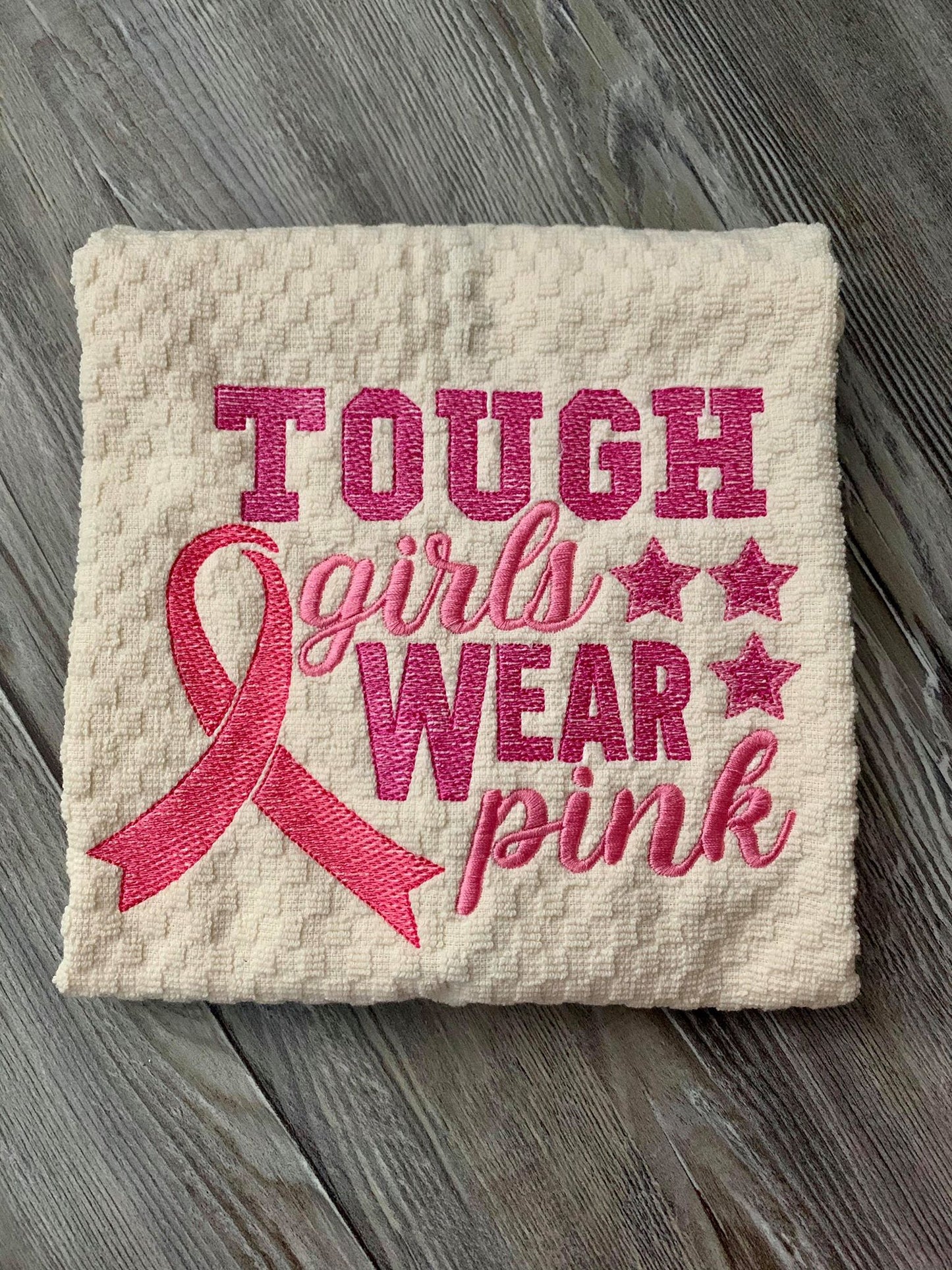 Tough Girls Wear Pink - 3 Sizes - Digital Embroidery Design