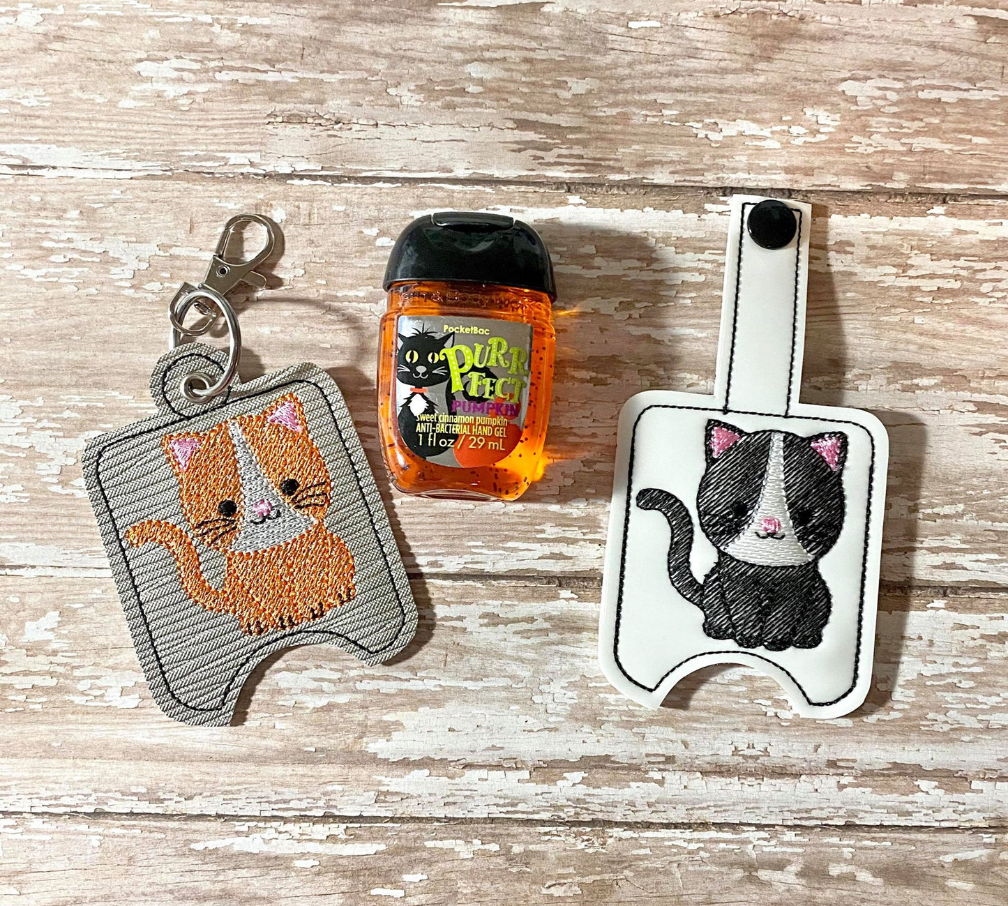 Cat Sketch Sanitizer Holders - DIGITAL Embroidery DESIGN