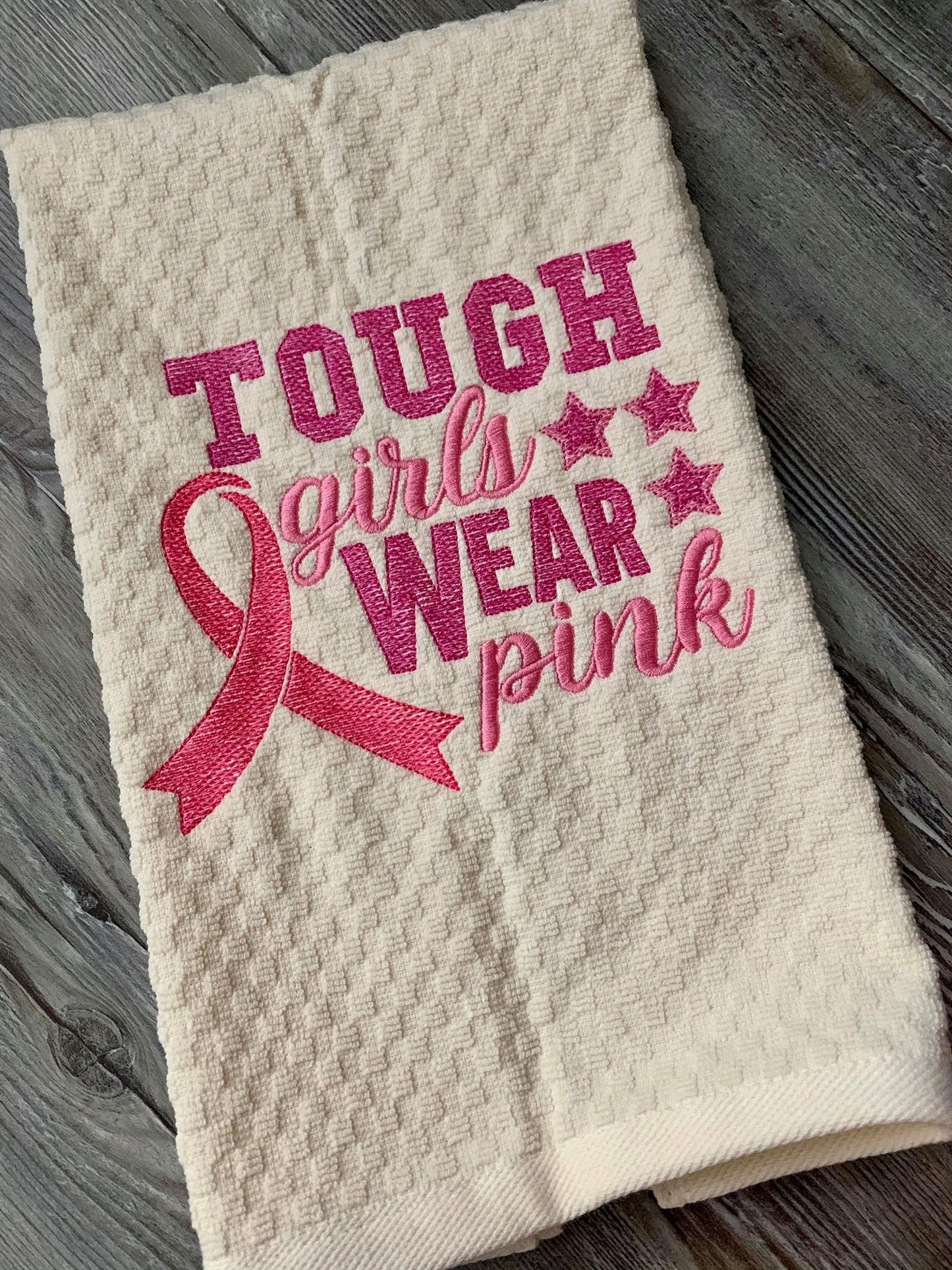 Tough Girls Wear Pink - 3 Sizes - Digital Embroidery Design