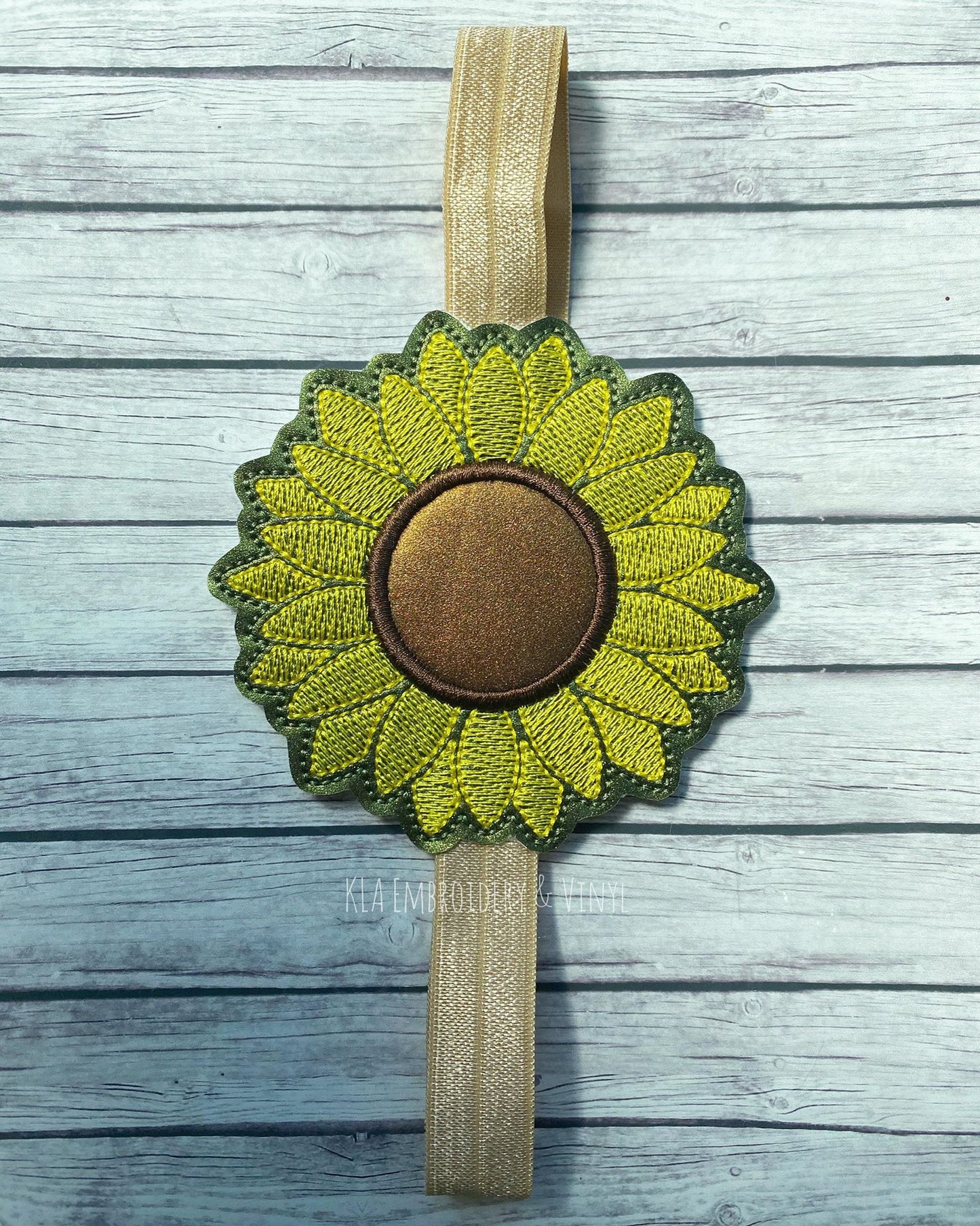 Sunflower Applique Book Band - Digital Embroidery Design
