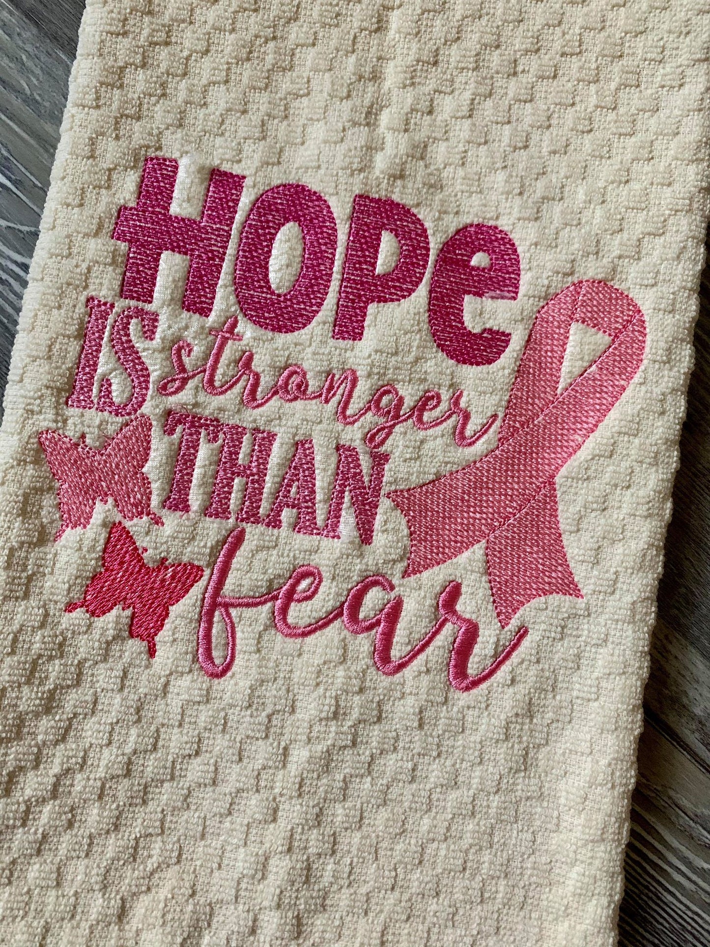 Hope Is Stronger Than Fear - 3 Sizes - Digital Embroidery Design