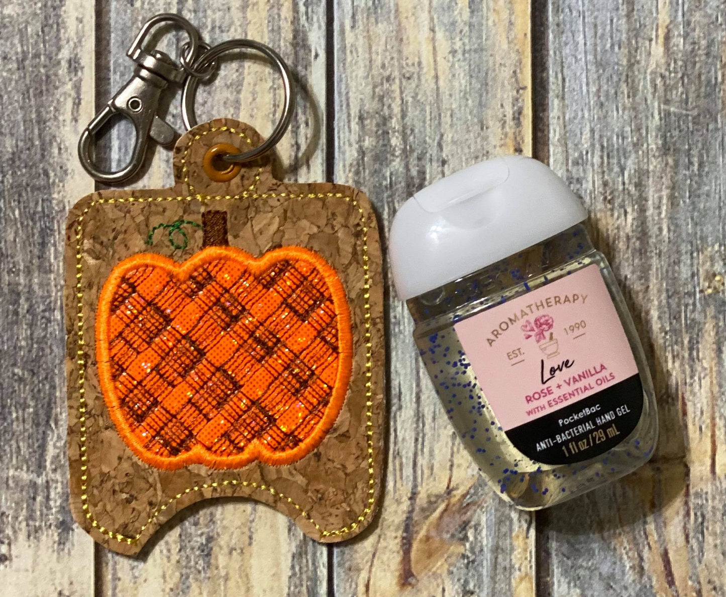 Plaid Applique Pumpkin Sanitizer Holders - DIGITAL Embroidery DESIGN
