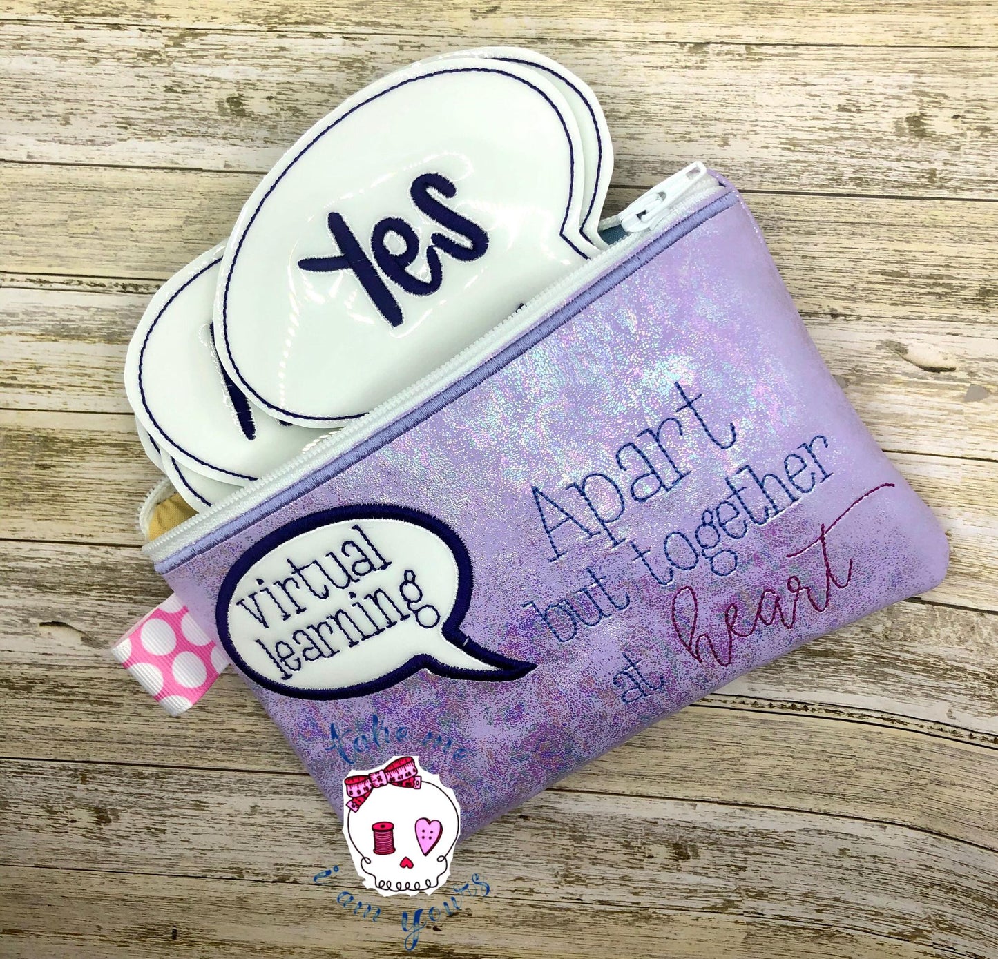 Virtual Learning Feltie Set with zipper bag - Digital Embroidery Design