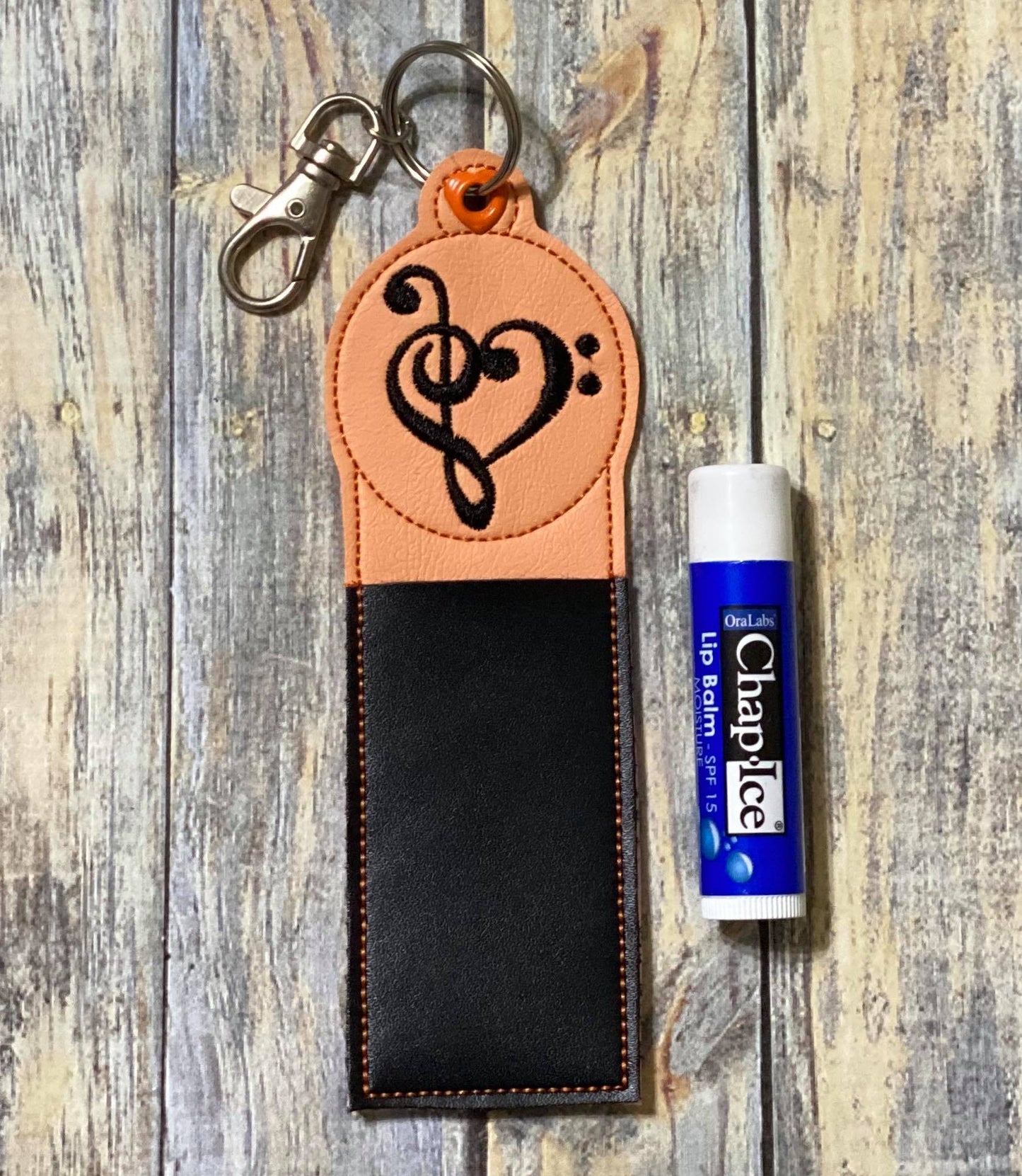 Music Love Lip Balm Holders 5x7 - DIGITAL Embroidery DESIGN