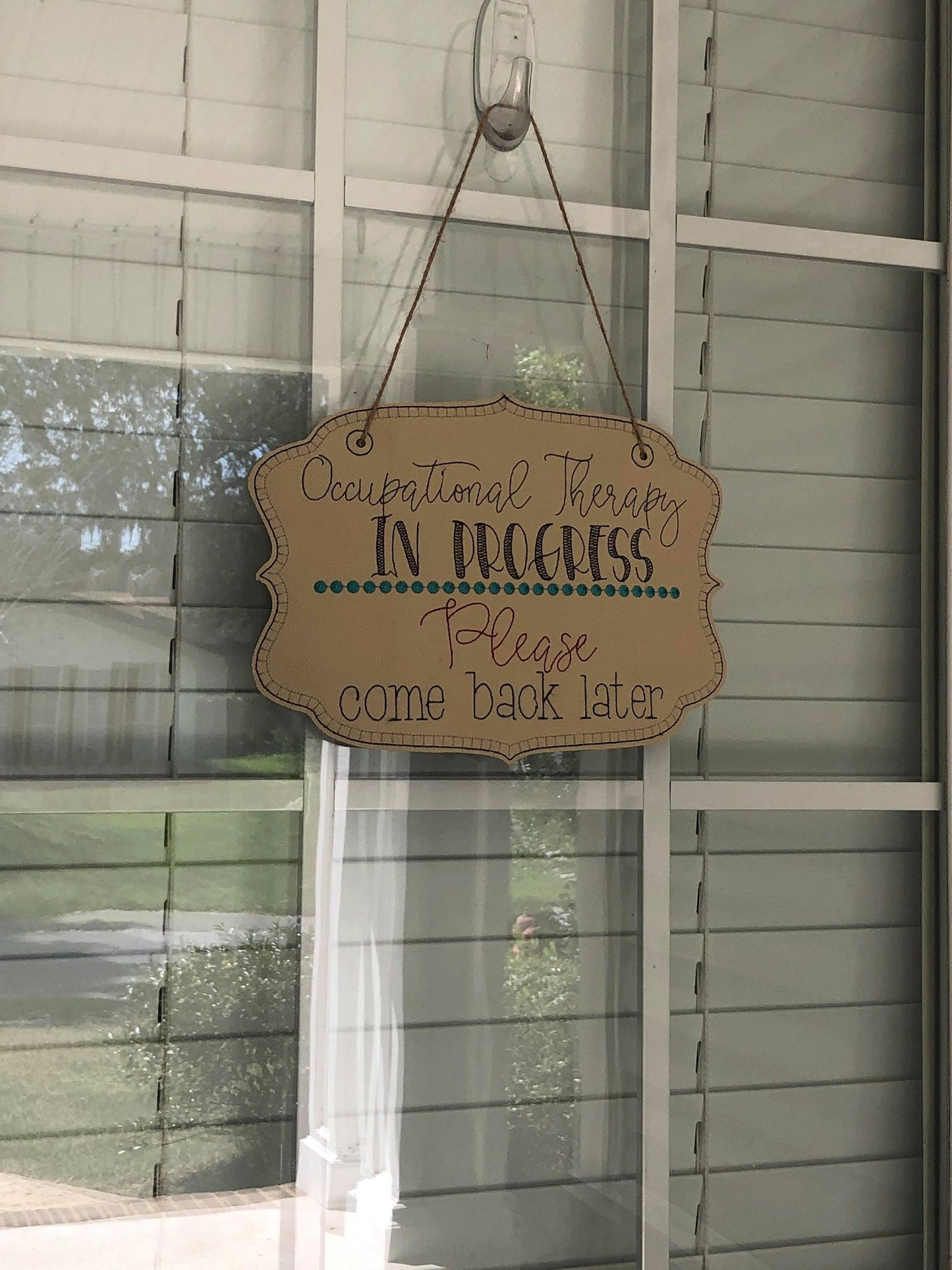 Occupational Therapy Door Hanger - 3 sizes - Digital Embroidery Design