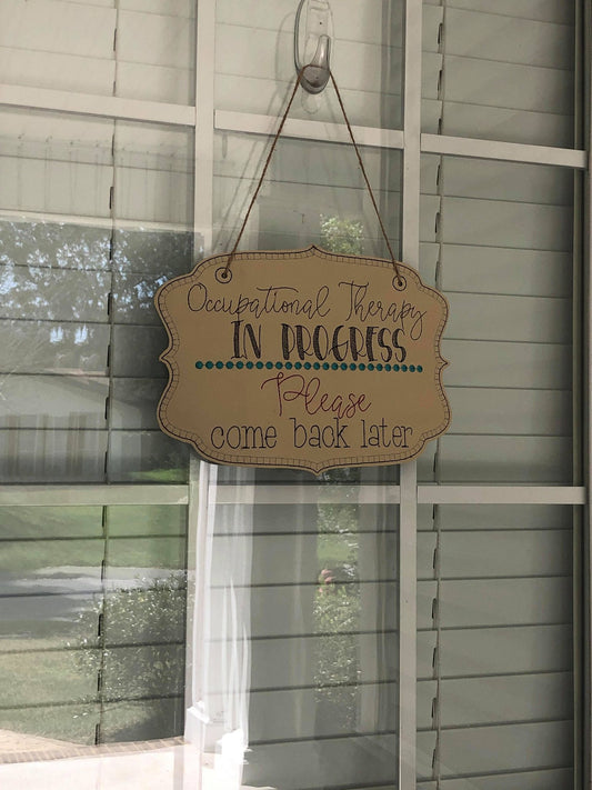 Occupational Therapy Door Hanger - 3 sizes - Digital Embroidery Design