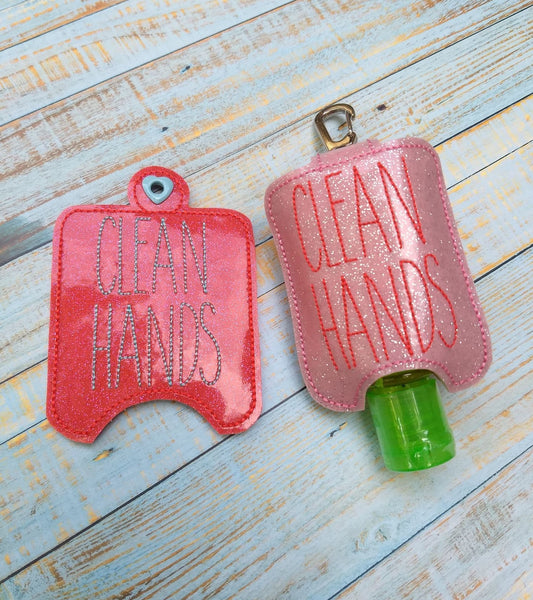 Clean Hands Sanitizer Holders - DIGITAL Embroidery DESIGN