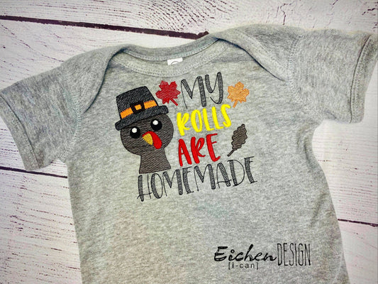 My Rolls Are Homemade - 2 Sizes - Digital Embroidery Design