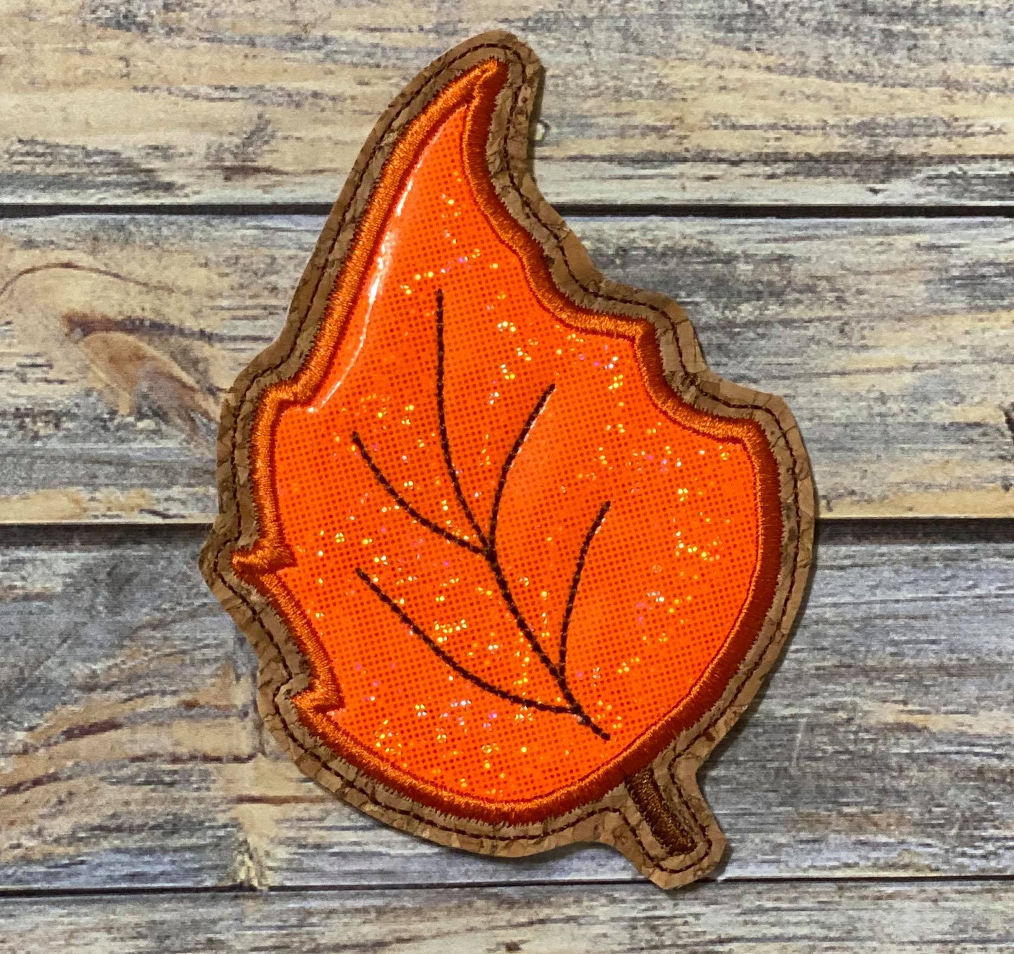 Leaf Applique Coaster 2  4x4 - DIGITAL Embroidery DESIGN