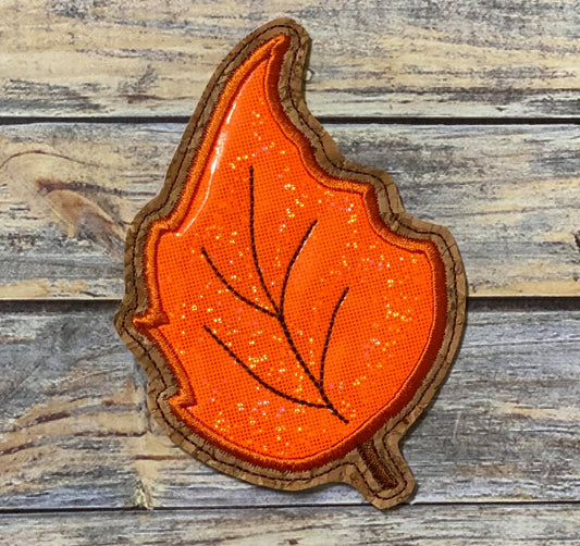 Leaf Applique Coaster 2  4x4 - DIGITAL Embroidery DESIGN
