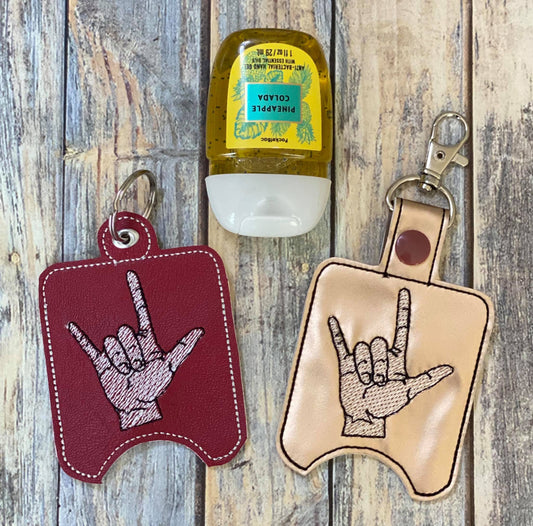 ASL I Love You Sanitizer Holders - DIGITAL Embroidery DESIGN