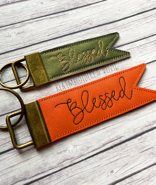 Blessed Pennant Fobs - DIGITAL Embroidery DESIGN