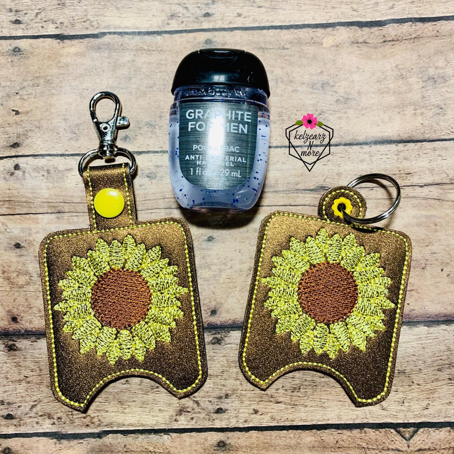 Sunflower Sketch Sanitizer Holders - DIGITAL Embroidery DESIGN