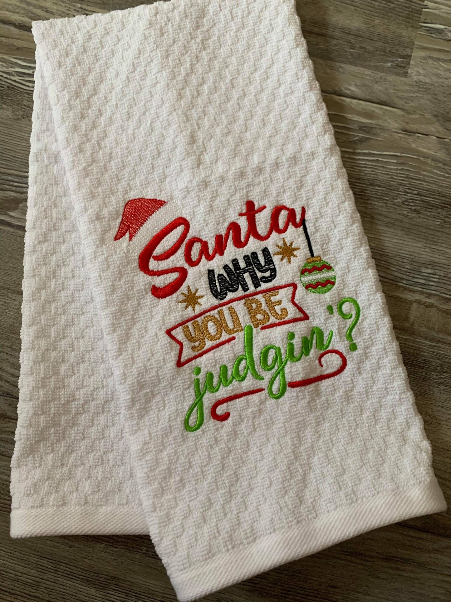 Santa Judgin' - 2 Sizes - Digital Embroidery Design